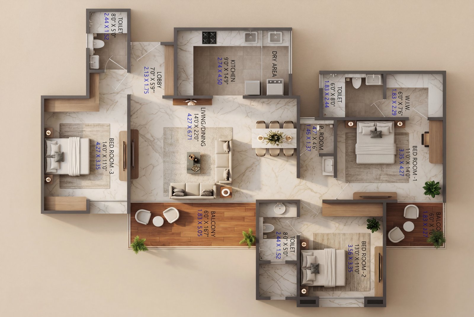 3 BHK Variant 3